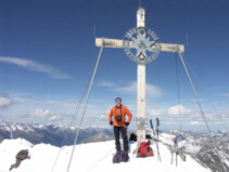 Hans-Gerhard Maiwald auf dem Gipfel des Schrankogels, 3500 Meter
